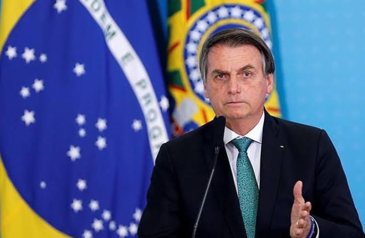 Jair Bolsonaro em pronunciamento.
