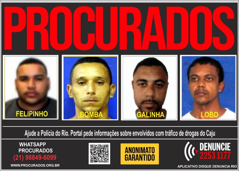 Acusados são apontados como traficantes de drogas que agem no RJ 