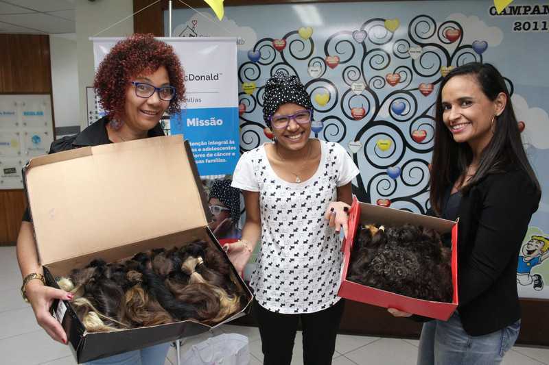 Na última campanha, o jornal O SÃO GONÇALO arrecadou 250 doações de mechas de cabelo