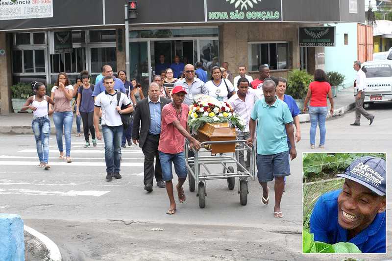 Homem que foi atropelado é sepultado em São Gonçalo